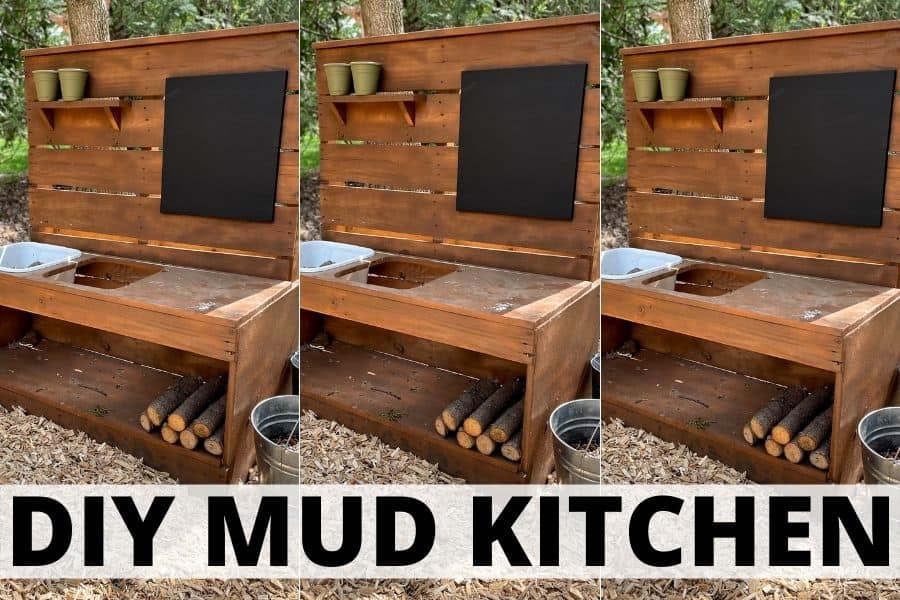 Easy DIY Mud Kitchen using pallets and other cheap materials 