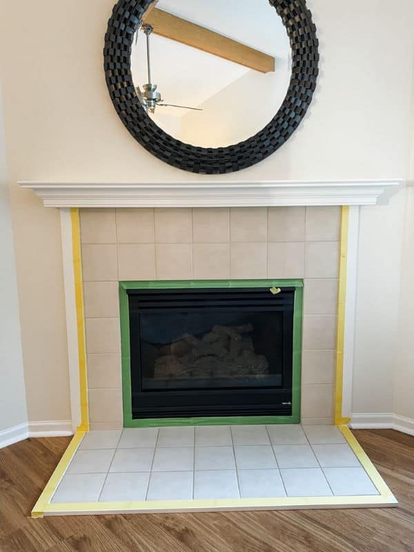 Painting Fireplace Tile Ridiculously Easy DIY Makeover Tiny Hands