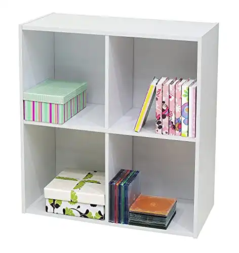 KB Designs 4-Cube Bookcase - White