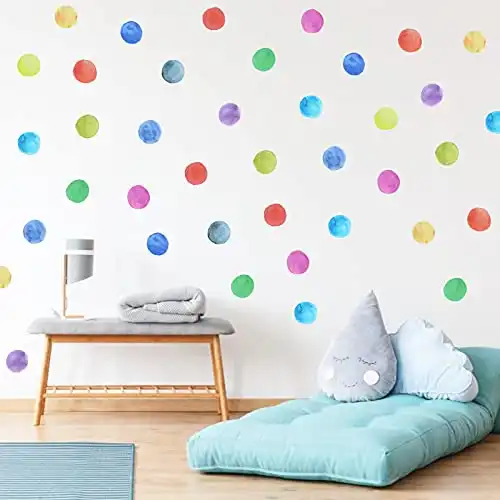 Watercolor Polka Dots Wall Decals Sticker