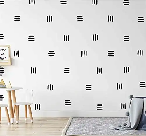 Modern Line Wall Stickers (Black)