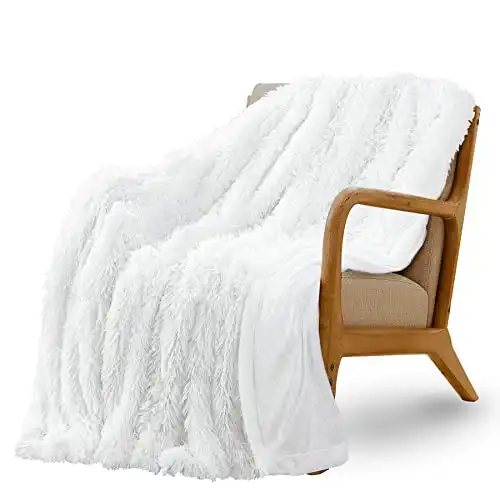 Reversible Soft Fluffy Faux Fur Throw Blanket