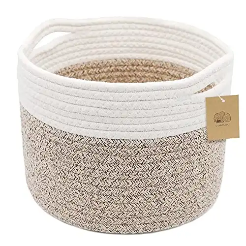 Small Rope Basket Round Woven Basket With Handle