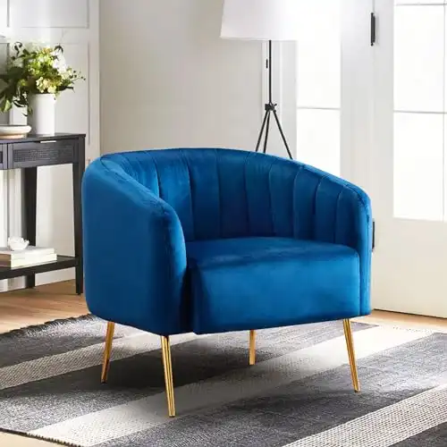 LSSPAID Velvet Accent Chair - Blue